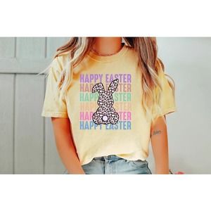 Happy Easter- Full Color- Screen Print Transfer-Heat Transfer